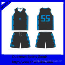 späteste nette Uniform mit Farbe Blauentwurf für kundenspezifischen Basketball Jersey